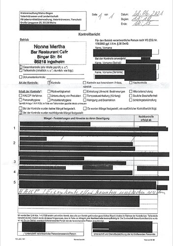 Nonna Martha: Behördenschwärzungen im Kontrollbericht vom 28.06.2021