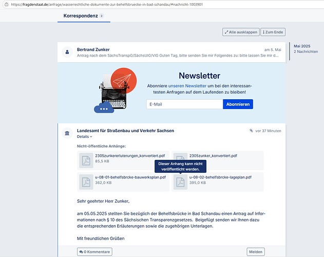Anhang kann nicht geöffnet werden_Screenshot
